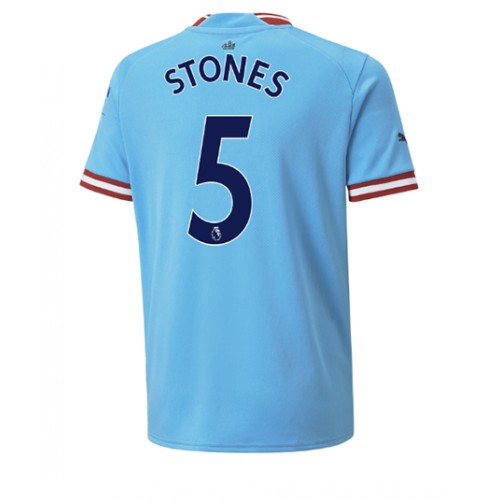Fotbalové Dres Manchester City John Stones #5 Domácí 2022-23 Krátký Rukáv